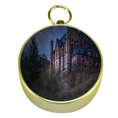 Castle Mystical Mood Moonlight Gold Compasses by Nexatart