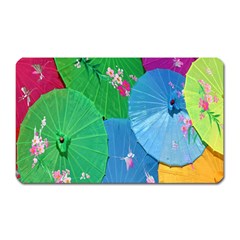 Chinese Umbrellas Screens Colorful Magnet (rectangular) by Nexatart