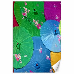 Chinese Umbrellas Screens Colorful Canvas 24  X 36  by Nexatart