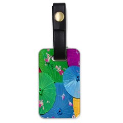 Chinese Umbrellas Screens Colorful Luggage Tags (one Side)  by Nexatart