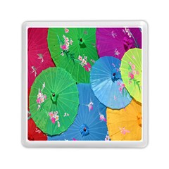 Chinese Umbrellas Screens Colorful Memory Card Reader (square)  by Nexatart