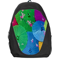 Chinese Umbrellas Screens Colorful Backpack Bag by Nexatart