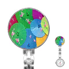 Chinese Umbrellas Screens Colorful Stainless Steel Nurses Watch by Nexatart