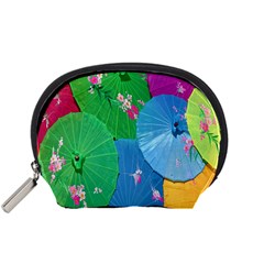 Chinese Umbrellas Screens Colorful Accessory Pouches (small)  by Nexatart