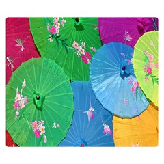 Chinese Umbrellas Screens Colorful Double Sided Flano Blanket (small)  by Nexatart