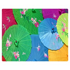 Chinese Umbrellas Screens Colorful Double Sided Flano Blanket (medium)  by Nexatart