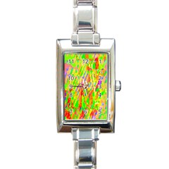 Cheerful Phantasmagoric Pattern Rectangle Italian Charm Watch by Nexatart