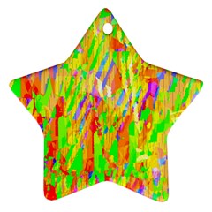 Cheerful Phantasmagoric Pattern Star Ornament (two Sides)