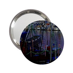 Christmas Boats In Harbor 2 25  Handbag Mirrors by Nexatart