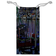 Christmas Boats In Harbor Jewelry Bag by Nexatart