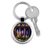 Christmas Lighting Candles Key Chains (Round)  Front