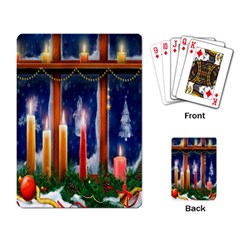 Christmas Lighting Candles Playing Card by Nexatart