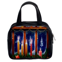 Christmas Lighting Candles Classic Handbags (2 Sides) by Nexatart