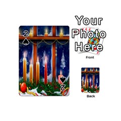 Christmas Lighting Candles Playing Cards 54 (mini)  by Nexatart