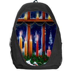 Christmas Lighting Candles Backpack Bag by Nexatart