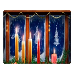 Christmas Lighting Candles Double Sided Flano Blanket (large)  by Nexatart