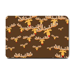 Christmas Reindeer Pattern Small Doormat  by Nexatart