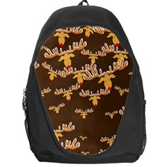 Christmas Reindeer Pattern Backpack Bag by Nexatart