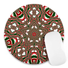 Christmas Kaleidoscope Round Mousepads