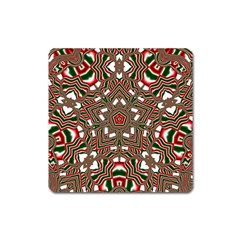 Christmas Kaleidoscope Square Magnet