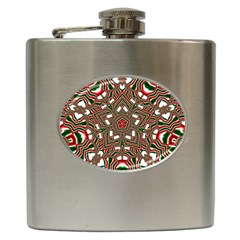 Christmas Kaleidoscope Hip Flask (6 Oz) by Nexatart