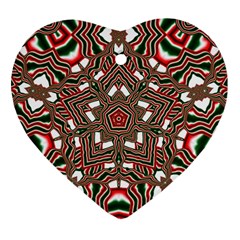 Christmas Kaleidoscope Heart Ornament (Two Sides)