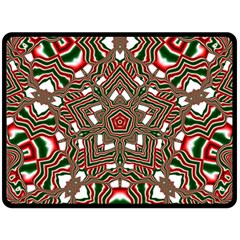 Christmas Kaleidoscope Fleece Blanket (Large) 