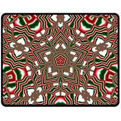 Christmas Kaleidoscope Fleece Blanket (Medium) 