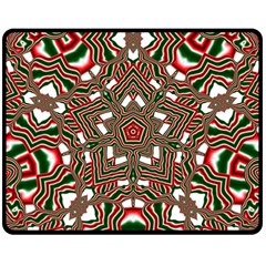 Christmas Kaleidoscope Double Sided Fleece Blanket (Medium) 