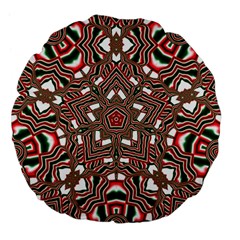 Christmas Kaleidoscope Large 18  Premium Flano Round Cushions by Nexatart