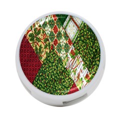 Christmas Quilt Background 4-port Usb Hub (one Side)