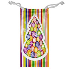 Christmas Tree Colorful Jewelry Bag by Nexatart