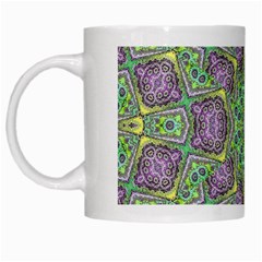 Modern Ornate Geometric Pattern White Mugs by dflcprints