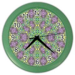 Modern Ornate Geometric Pattern Color Wall Clocks