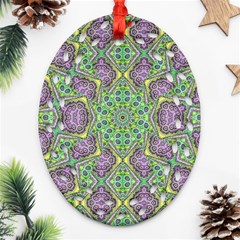 Modern Ornate Geometric Pattern Ornament (oval Filigree) by dflcprints