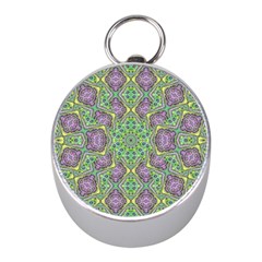 Modern Ornate Geometric Pattern Mini Silver Compasses by dflcprints