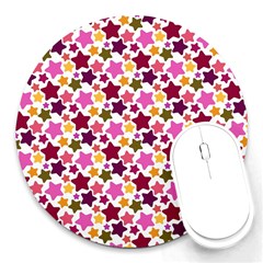 Christmas Star Pattern Round Mousepads by Nexatart