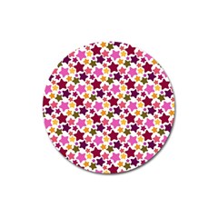 Christmas Star Pattern Magnet 3  (round) by Nexatart