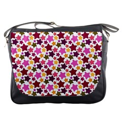 Christmas Star Pattern Messenger Bags by Nexatart