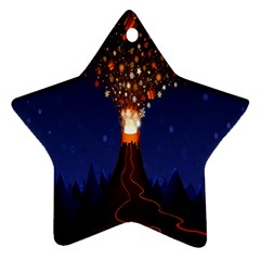 Christmas Volcano Star Ornament (two Sides)