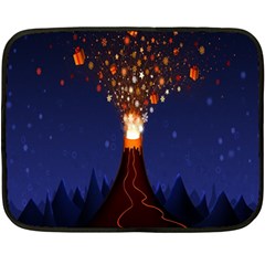 Christmas Volcano Fleece Blanket (mini) by Nexatart