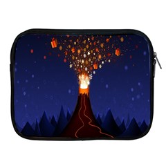 Christmas Volcano Apple Ipad 2/3/4 Zipper Cases by Nexatart