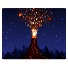 Christmas Volcano Double Sided Flano Blanket (medium)  by Nexatart