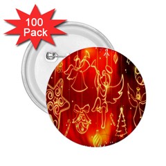 Christmas Widescreen Decoration 2 25  Buttons (100 Pack)  by Nexatart