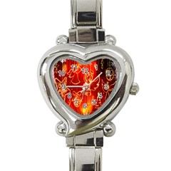 Christmas Widescreen Decoration Heart Italian Charm Watch by Nexatart