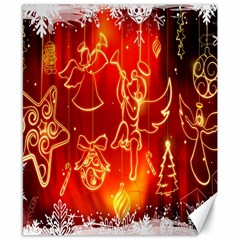 Christmas Widescreen Decoration Canvas 8  X 10  by Nexatart