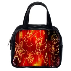 Christmas Widescreen Decoration Classic Handbags (one Side) by Nexatart