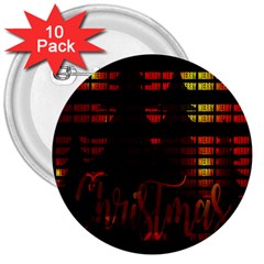 Christmas Advent Gloss Sparkle 3  Buttons (10 Pack)  by Nexatart