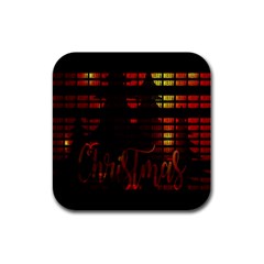 Christmas Advent Gloss Sparkle Rubber Square Coaster (4 Pack)  by Nexatart