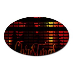 Christmas Advent Gloss Sparkle Oval Magnet by Nexatart